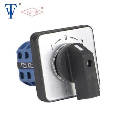 China YZTW LW26-25 1-0-2 LW26-25A Spring Return 2P Changeover Rotary Cam Switch for sale
