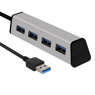 China USB 3.0 Ports Expand 4 Ports USB 3.0 Aluminum High Speed Hub For Laptop Macbook With Bracket Adapter for sale