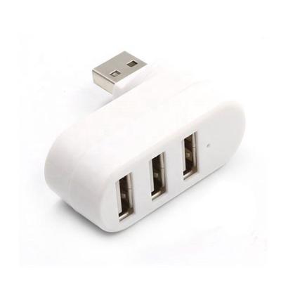 China USB 2.0 Ports Expand Mini Factory Price 3 Port Rotatable USB 2.0 Hub 270 USB HUB 2.0 High Speed Splitter Adapter For Mac Pc for sale