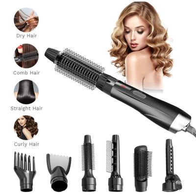 China High Quality Hotel Duct Black Hot Air Twist Straightener 5 in 1 Electric Hair Dryer Brush for sale