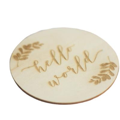 China Custom Wholesale Wooden Crafts Baby Milestone Blanket Accessories Frames Color Wood Custom Felt Stocks for sale