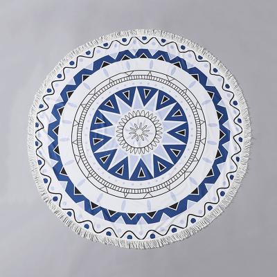 China Custom Round Quick Dry Fashion Print Microfiber Turkish Towel Beach Towels Beach Blanket Viable High Quality for sale