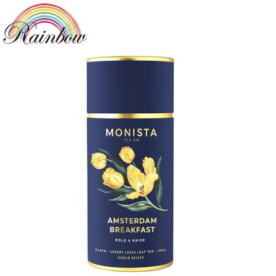 China Recycled paper tube design materials unique paperboard multiple cylinder color printing paper box for tea coffee for sale