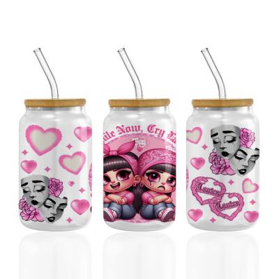 中国 ヴァレンタインデー UV DTF カップラップ カップラップ カスタムロゴ スペインンタムラー 販売のため