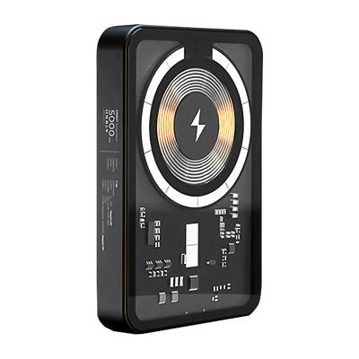 China LED Display Newest Portable Charger 10000mah Powerbank Magnetic Type-c 15W 20W 22.5W Wireless Charging Power Bank for T08 for sale