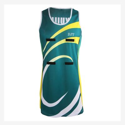 China Custom Ladies Digital Sublimation Factory OEM Apparel Netball Sports Dress One Line Printing Quick Dry for sale