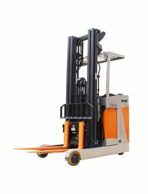 China 1.6 Ton Loading capacity standing design electric reach forklift full AC technology for sale