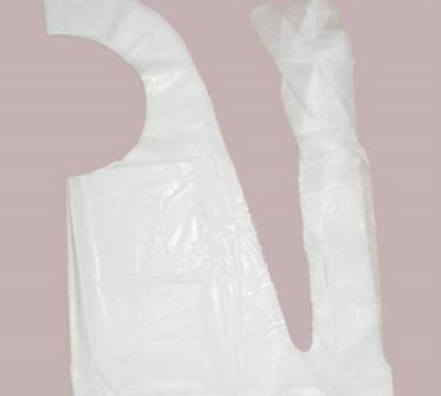 China Delantales plásticos blancos disponibles de la cocina del restaurante de la maicena que cuecen EN13432 en venta