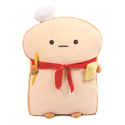 China And Cute Wholesale Soft Funny Toast Sliced Bread Pillow Toast Baguette Stuffed Plush Toys for sale