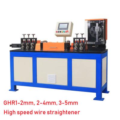 China Garment Shops GHR1-2.2-4.3-5mm High Speed Automatic Iron / Metal / Steel Wire Straightener Cutter Machine for sale
