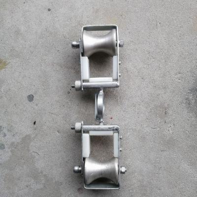 Chine Double bloc en aluminium de poulie pour les poulies changeantes de rechange de câble de la ligne/OPGW à vendre