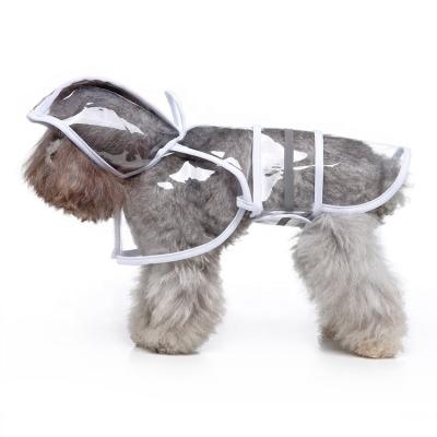 China Durable Reflective Pet Hunde Jacke Raincoat PU Rainwear Poncho Hooded Waterproof Para Mascot OEM Raincoat Moda Para Perros for sale