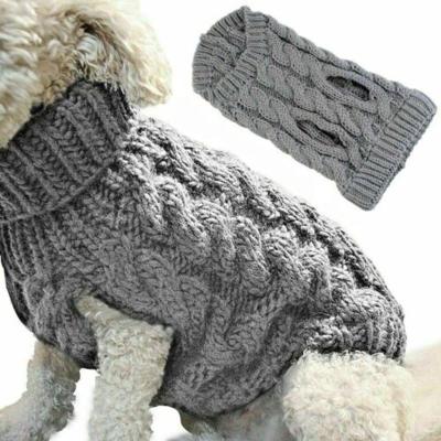 China OEM Stocked Articulos Para Multi-colors acrylic knit sweater clothes knitted cashmere puppy perros ropa dog pet knit sweater clothes for sale