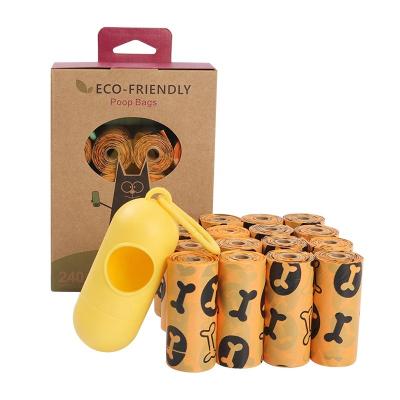 China OEM Perro Sustainable Pet Biodegradable Trash Bags Environmentally Friendly Poop Bag Dispenser Cat Cleaning Puppy Dog Trash Bags for sale