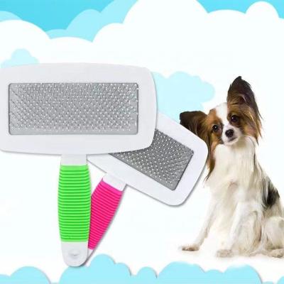 China Plastic Pet Fur Remover Cat Lint Hair Cleaning Comb Stainless Steel Fur Remover Comb OEM Cosas De Para Dog Viable Anti-Skid Mascotas for sale
