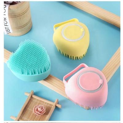 China OEM Evcil Hayvan Stocked Cat Gel Cleaning Soft Rubber 3 Brush Colors Gato Shower Brush Fur Massage Bath Grooming Tool Dog Brush for sale