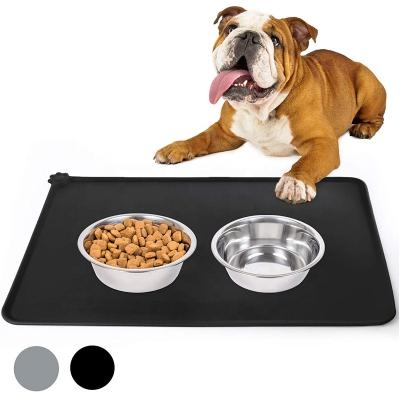 China OEM Productos Para Mascotas Protector Pet Stocked Silicone Pad Colorful Cat Anti-Slip Waterproof Protector Cushion For Dog Feeder Dog Tableware for sale