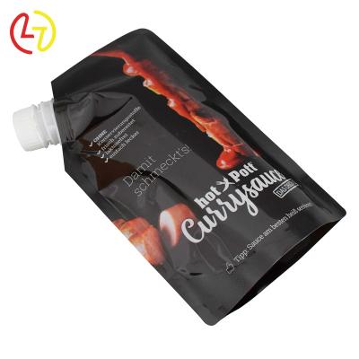 China Custom Printed Moisture Proof Clear Pouch Spout Up Pouch Plastic Food Drinks Liquid Holder for sale