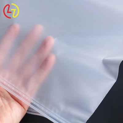 China Moisture Proof Zipper Lock Custom Printed Clear Cosmetic Frosted Plastic Bag With Zipper Packaging Pouches Zipper For Apparel Packaging for sale