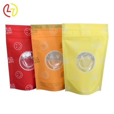 China Matte Frosted Translucent Stand Up Moisture Proof Pocket Zipper Lock Food Packaging Doypack Plastic Bag for sale