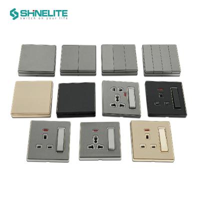 China High Quality 10A Residential 1 2 3 Gang Thinner Frameless Super Button Design Electrical Wall Switch Big New for sale