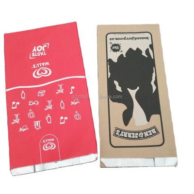 China Biodegradable Custom Printed Hot Food Aluminum Foil Lined Kraft Paper Kebab Bag for sale