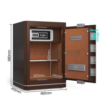 China Fingerprint Or Password fireproof safety deposit box Interior Design H680mm for sale