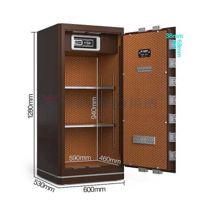 China Solid Steel Double Alarm fireproof safe box Eco Friendly Paint And Liquid Crystal Display Panel YB/N6-120 for sale