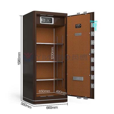 China Solid Steel fireproof home safe box With Smart Fingerprint Lock And Inner Locking Box YB/N6-150 for sale
