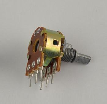 China 16mm rotary potentiometer with metal shaft, carbon potentiometer, trimmer potentiometer for sale