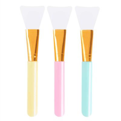 China Face Sloping Tail Silicone Brush Mask Application Tool Brush for sale