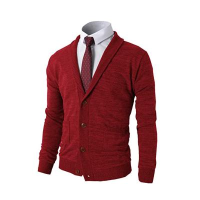 China Custom Logo Men's QUICK DRY Cardigan Knitted Sweater Shawl Collar Soft Fabric Casual Comfortable Fit With Front Stop Line for sale