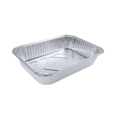 China 4900ml Disposable Rectangle Aluminum Foil Lasagna Pan Aluminum Foil Food Packaging Tray for sale