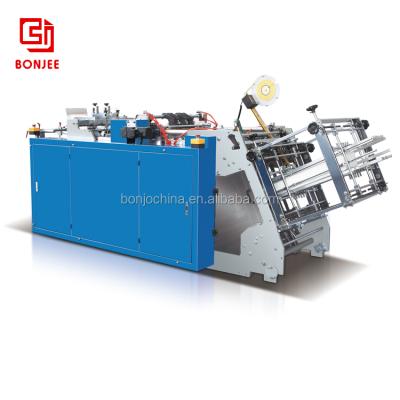 China 200-600gsm Corrugated Ivory Paper Cardboard Paper Thickness: 1.5mm Bonjee High Speed Paper Lunch Box Making Machine 60-160 Pcs Per Min for sale