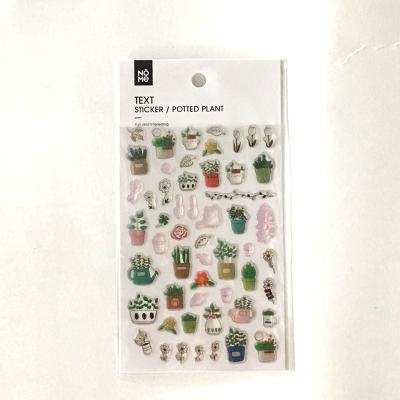 China DIY Children's Decorative Daily Goods Sticker Plant Shape Clear Epoxy Sticker For Decoration for sale