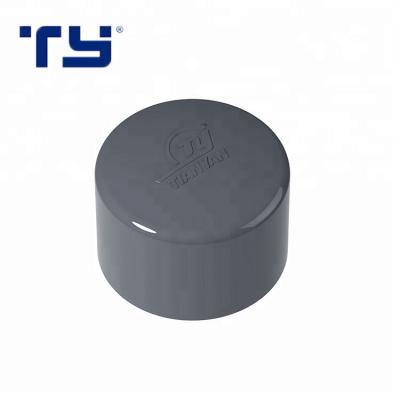Cina Good Quality UPVC Rubber Joint Plastic Pipe Fitting For Industry Use PVC PN16 DIN 8063 End PVC Cap in vendita