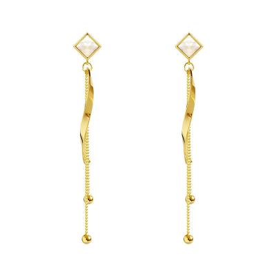 China 2021 new style 925 silver stiletto long needle fashion temperament trend all-match casual/sporty earrings for sale