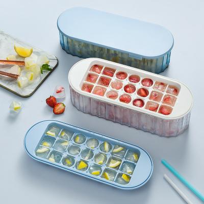 China Viable Quick Frozen Fridge Tool Ice Cube Freezer Storage Box Ice Cube Mold Trays for sale