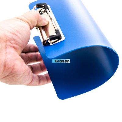China PVC A4 Blue Foldable Small Plastic Clip Board Customized ODM / OEM for sale