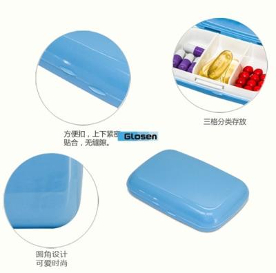 China Blue / White Multifunctional Stopping Mini Pill Case Fashionable for sale