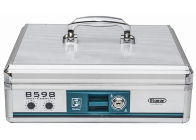 China Metal Cash Box / Lockable Money Box in Silver 336*275*110mm B598 for sale