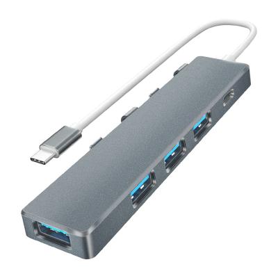 China Mobile Devices Computer 4 Usb 3.0 Port Hub Ultra-thin Data Usb Hub .desk With Cable Superspeed Data for sale