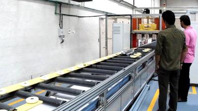 China Busbar Trunking Systems packing machine, Busbar Trunking Systems package line. copper bus bar wrapping machine for sale