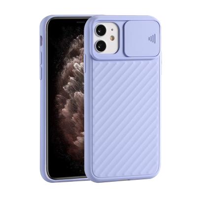 China soft and flexible & Slim and Light Camera Lens Protection TPU Shockproof Phone Case with Slide Phone Case for iphone 12 pro max for sale