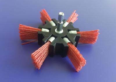Chine 100mm Rotary Nylon Filament Flap Brush 6mm Power Drill Hexagonal Shank à vendre