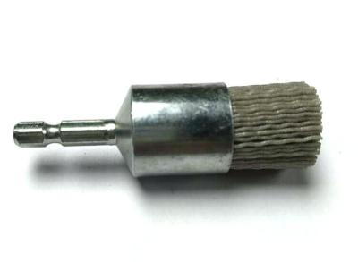 China 25mm Outer Diameter Abrasive Nylon End Brush With Hex Solid Shank for sale