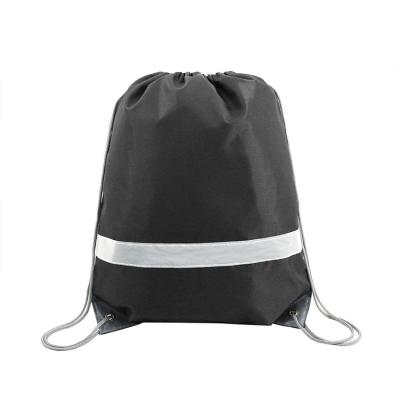 China Waterproof Custom Foldable Oxford Drawstring Backpack with Zip Pocket for Men Women Sport Gym Swimming Back Pack Waterproof Draw String Bag for sale
