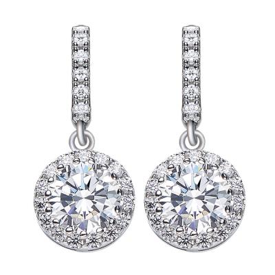 China CLASSIC 925 Sterling Silver Jewelry Custom Micro Pave Fashion Earrings for sale