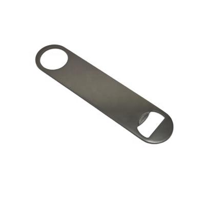 China Viable Efficient Black Gunmetal Bartender Restaurant Stainless Steel Blade Speed Beer Bottle Opener for sale