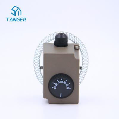 China Surface Mounting Cylinder Pipe Thermostats Central Heating Tank Thermostat for sale